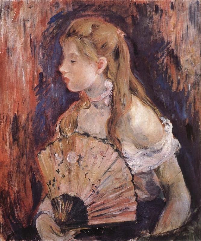Berthe Morisot The girl holding the fan oil painting image